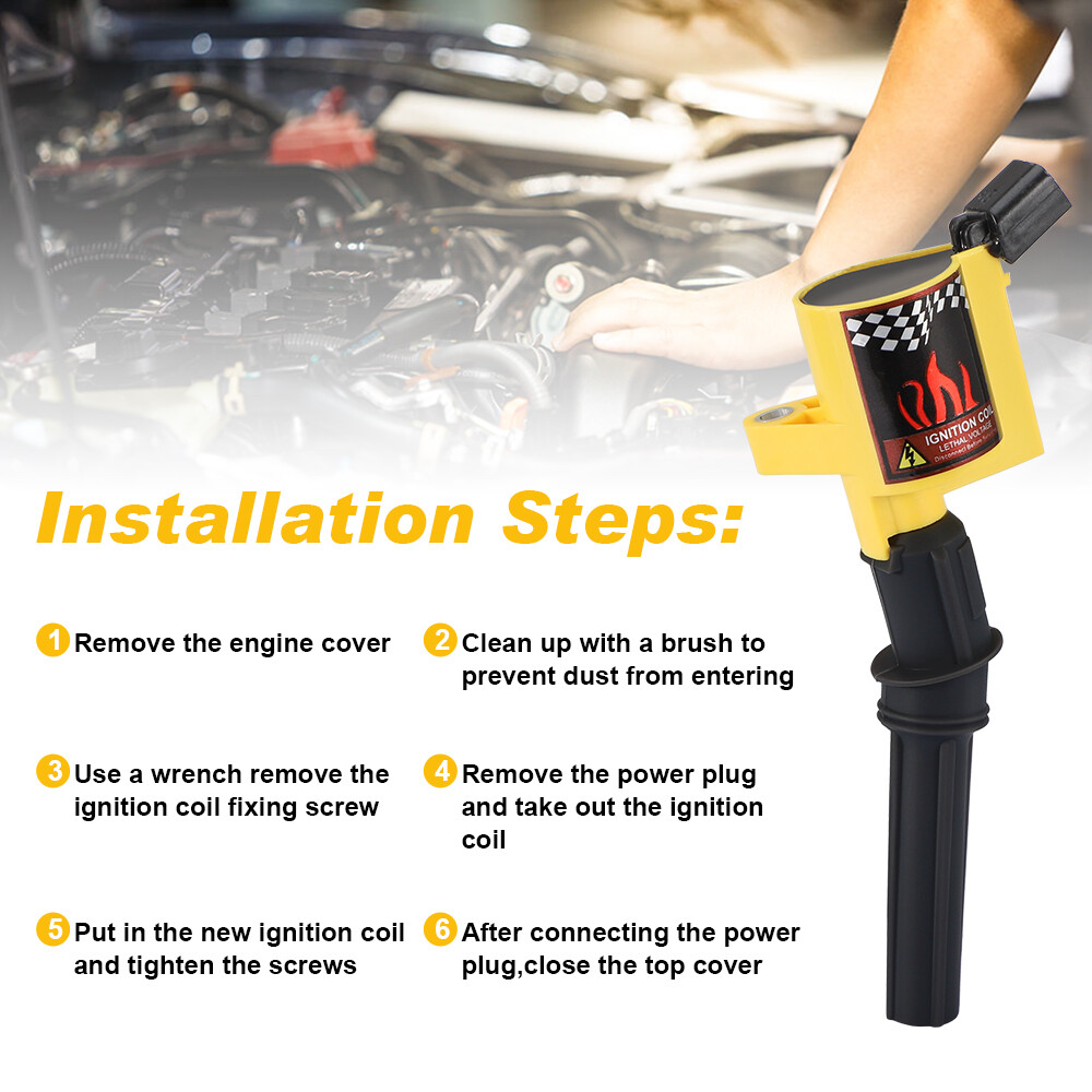 8PCS Ignition Coil Pack and Iridium Spark Plug For Ford F-150 4.6L 5.4L V8 DG508