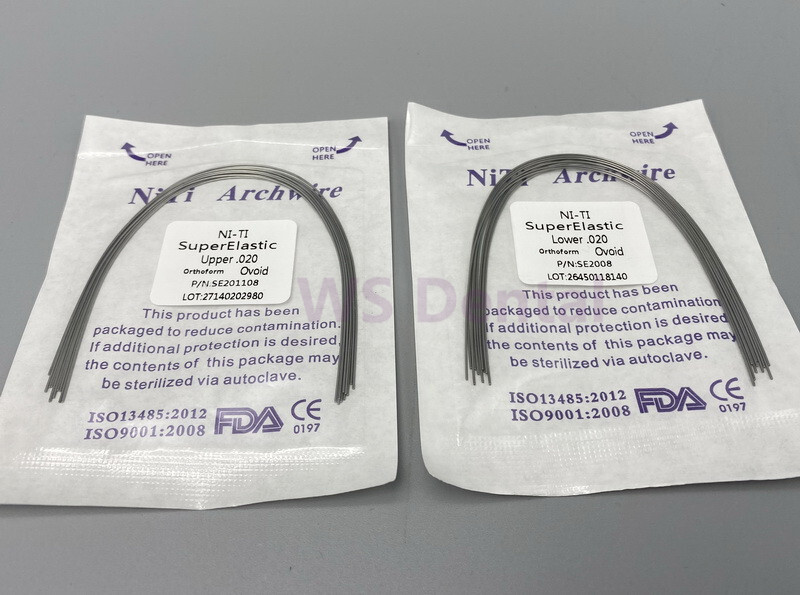 Dental Orthodontic Arch Wires Super Elastic Niti Round 012 014 016 018 020 Ovoid