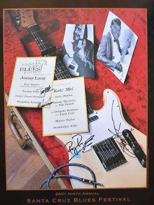 Santa Cruz Blues Festival Concert Poster 2001 Autographs