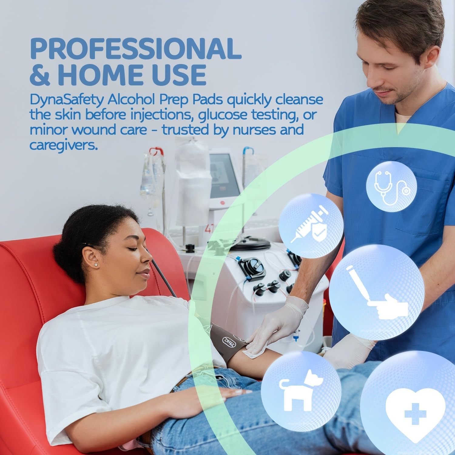 Sterile Alcohol Prep Pads - Medium - 70% Isopropyl Alcohol, I