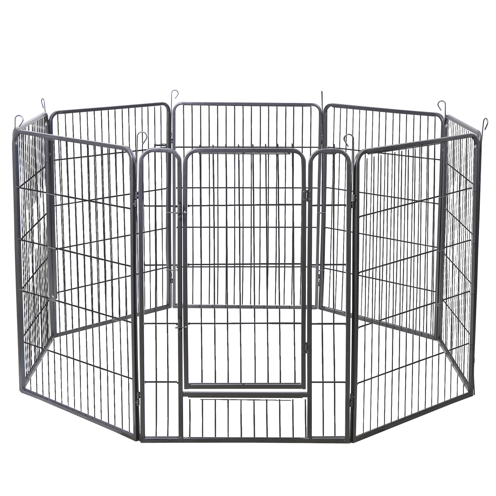 Dog Playpen 40" Height 8 Panels Metal Dog Fence Portable Dog Pen for Yard Black