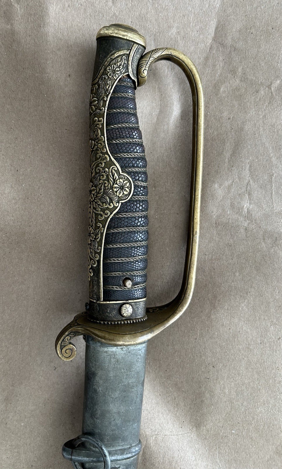 RUSSO JAPANESE OFFICERS SAMURAI SWORD SIGNED