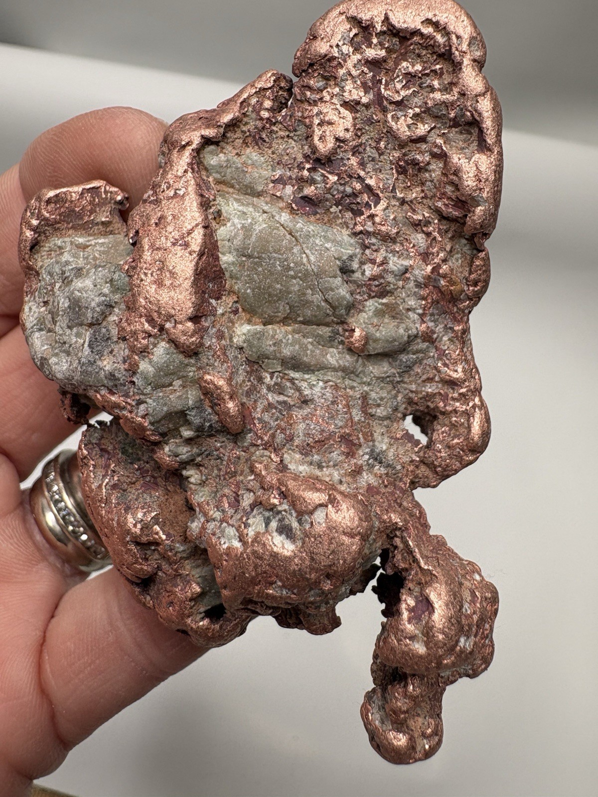 Pure Native Michigan Solid Copper Nugget Specimen Keweenaw Peninsula Mineral