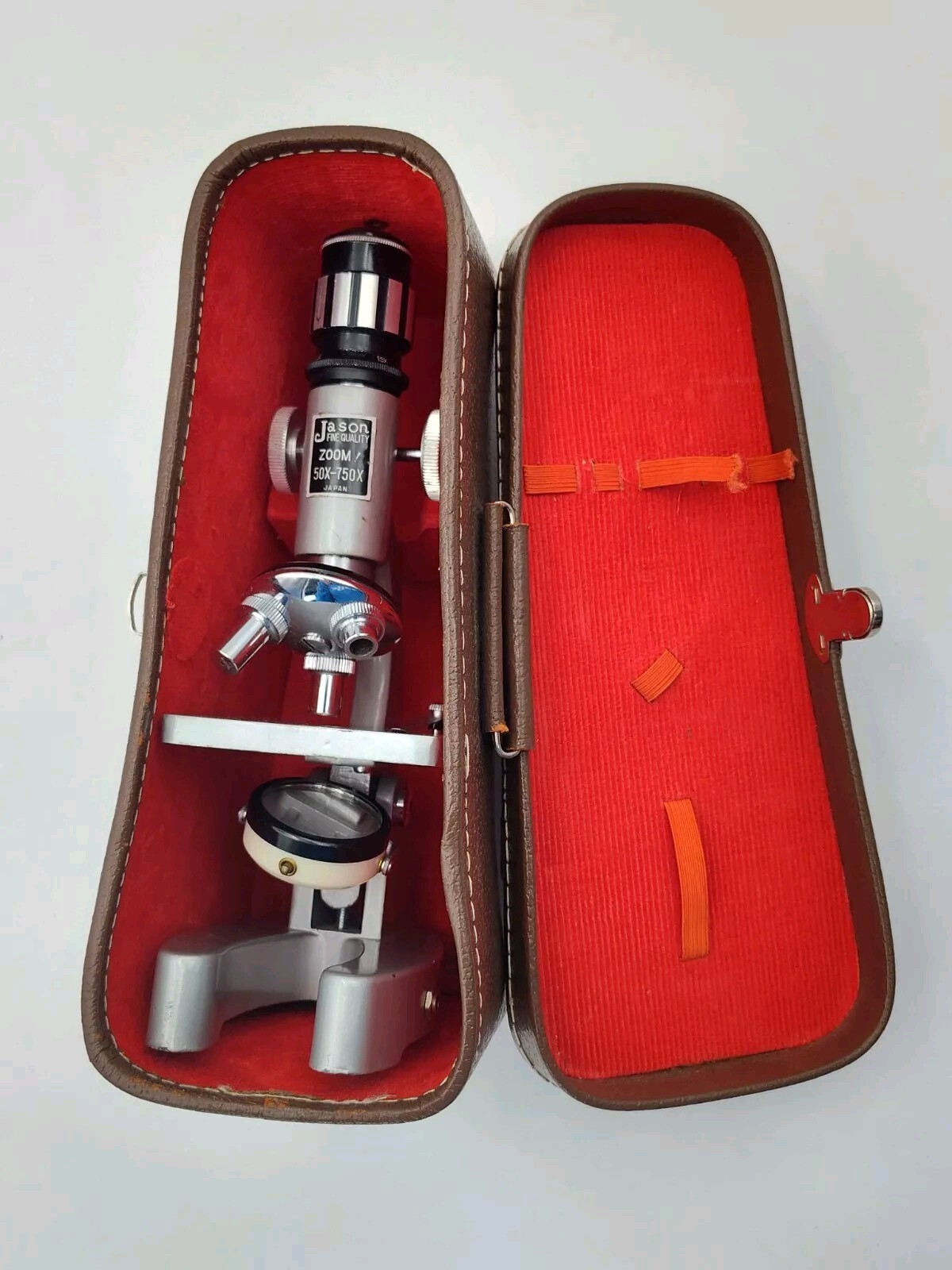 Jason Fine Quality Microscope VTG Leather Case Vintage SEE PICS📸