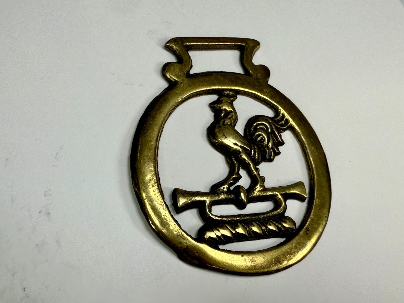 Rooster Cockerel Trumpet Openwork Bridle Harness Horse Saddle Medallion