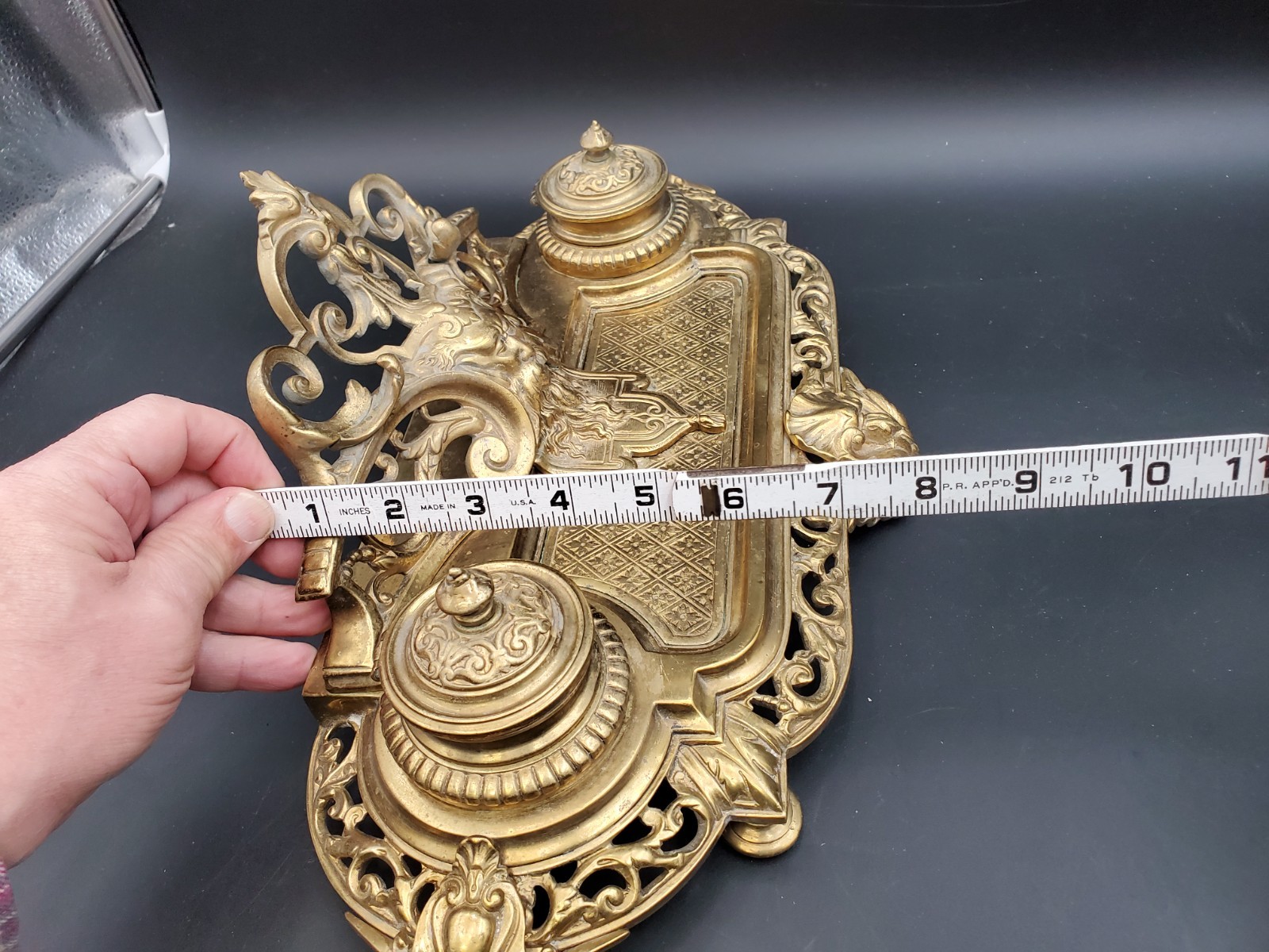 Napoleon III Gilt Bronze Inkwell, 19th Century