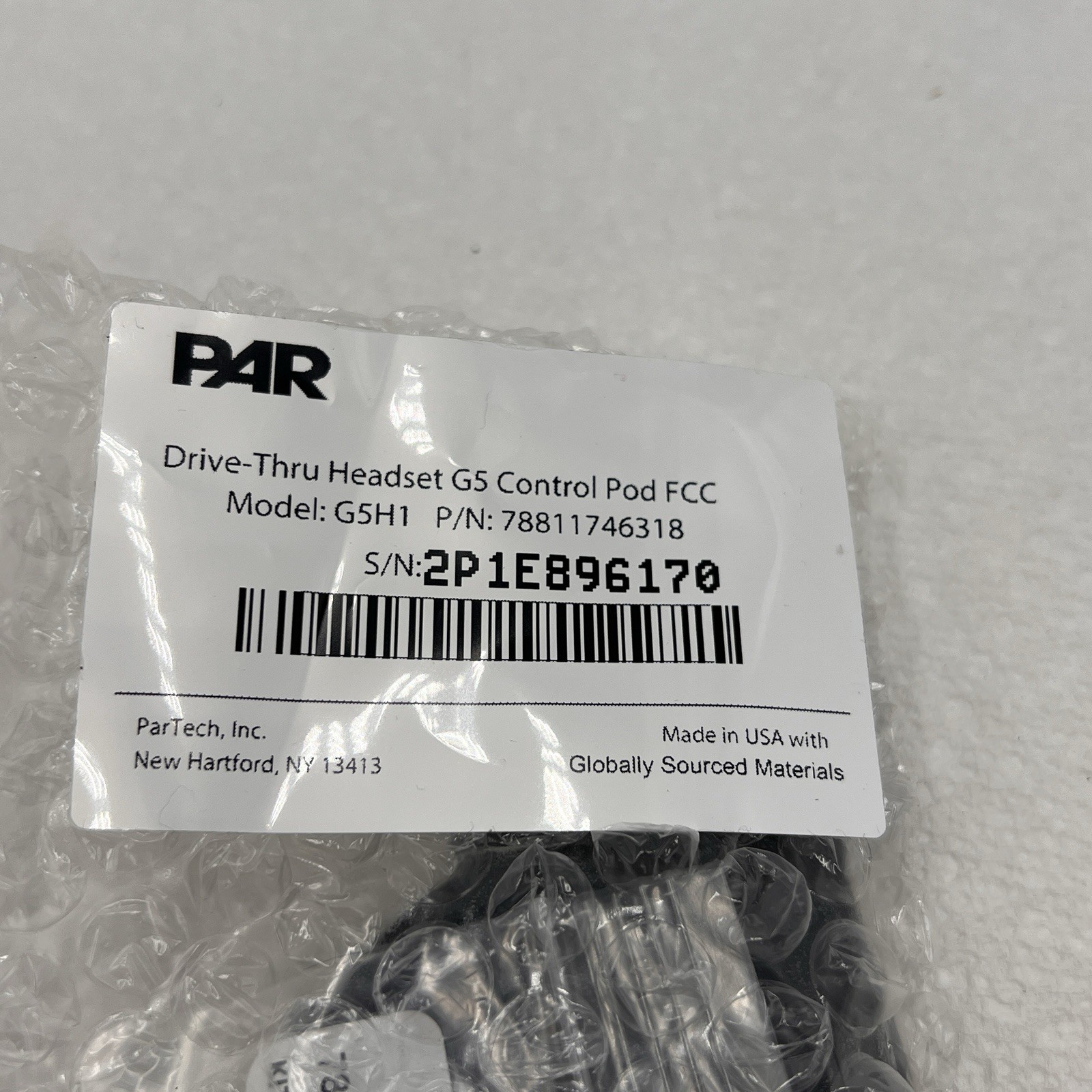 NEW 3M/PAR G5 G5H1 Drive-Thru Communications Control Pod Head Set Part