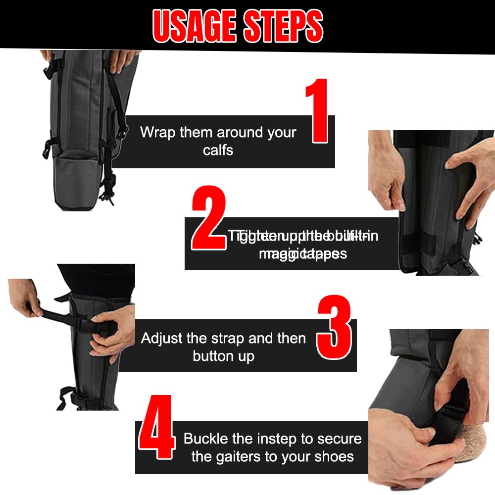Men's Snake Bite-Proof Guards Gaiters Outdoor Lower Legs Armor Cover Protector