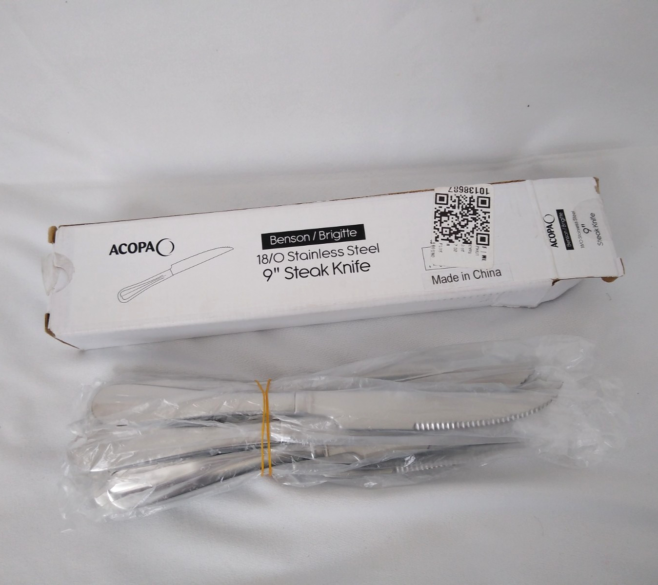 Acopa 18/0 Stainless Steel 9" Steak Knife 12 Pack Benson / Brigitte Flatware