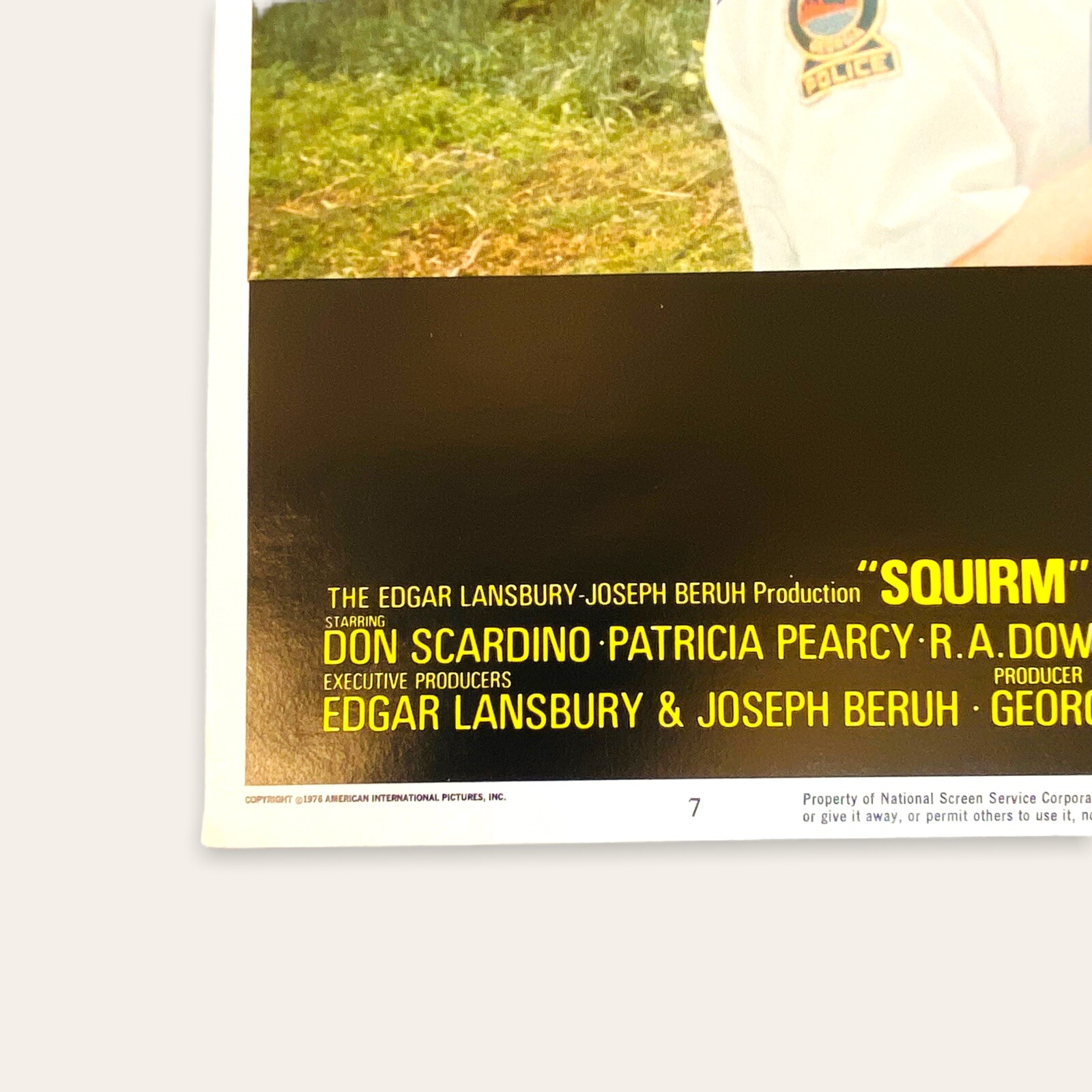 Original Lobby Card "Squirm" 1976 Horror Vintage Movie Poster Card # 7