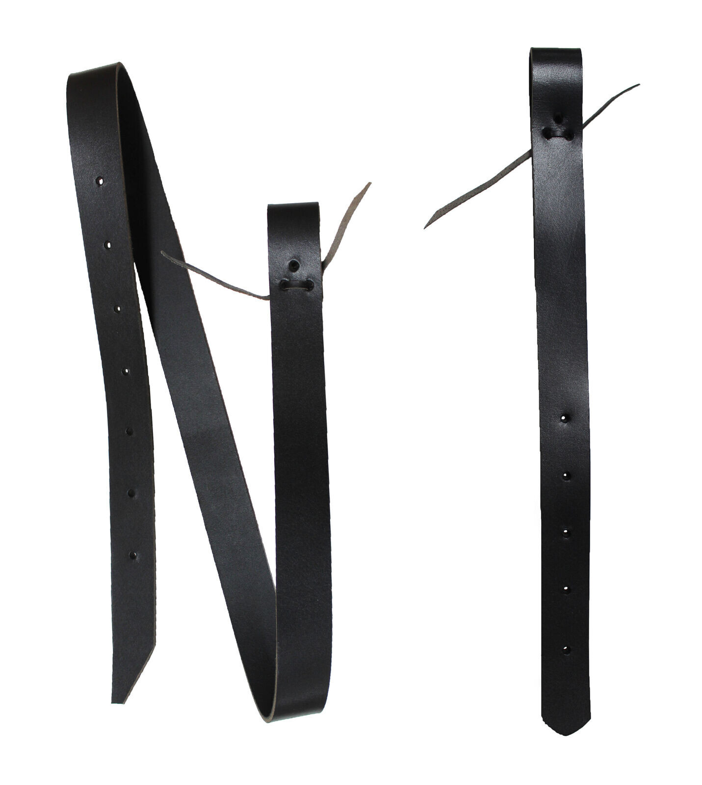 Horse Western Saddle Leather Off Billet & Latigo/Cinch Strap Set With Holes