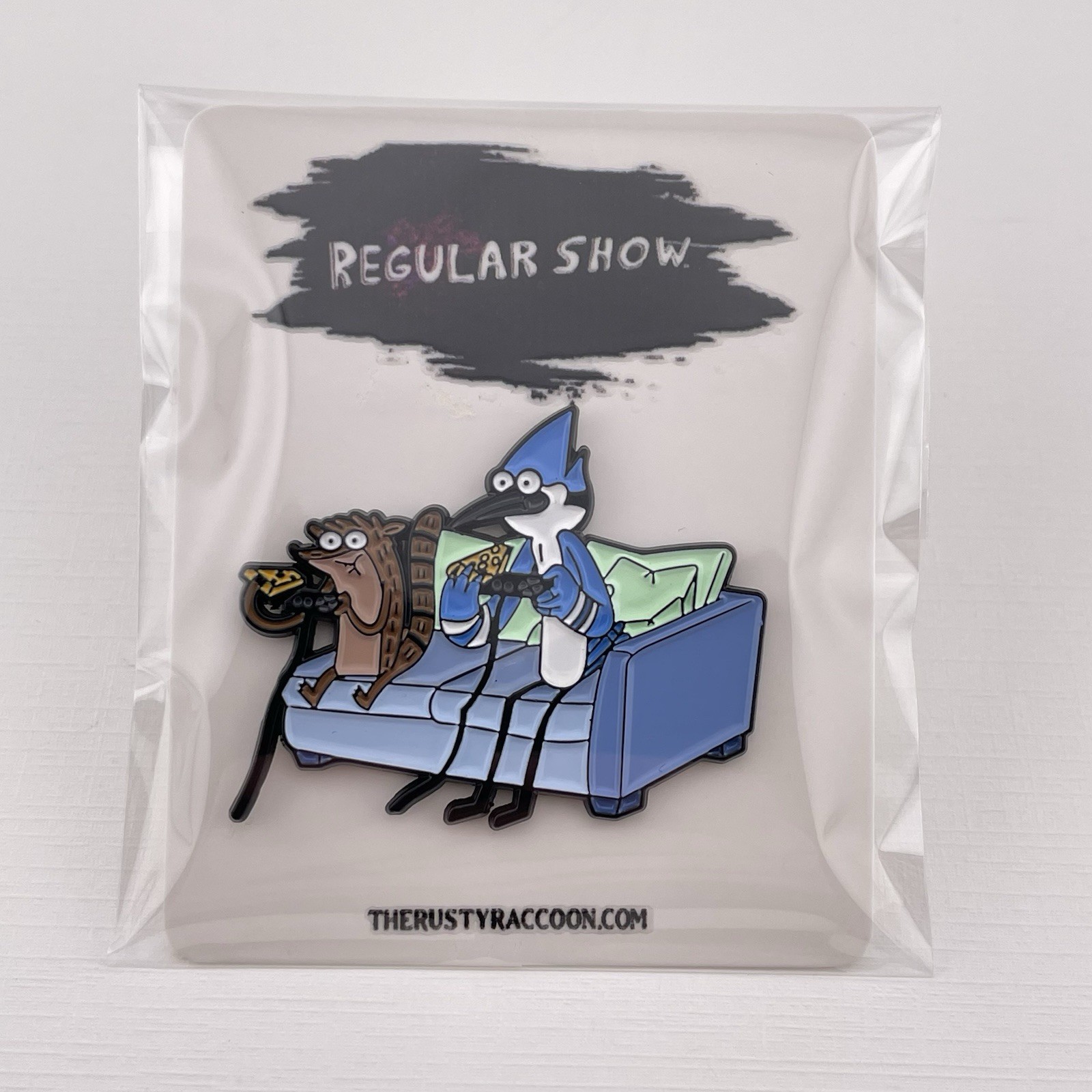 Regular Show Enamel Pin Mordecai And Rigby Playing Video Games