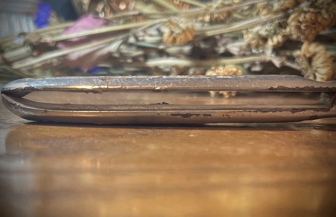 Antique chrome metal bone amputation saw mortuary autopsy surgery medical