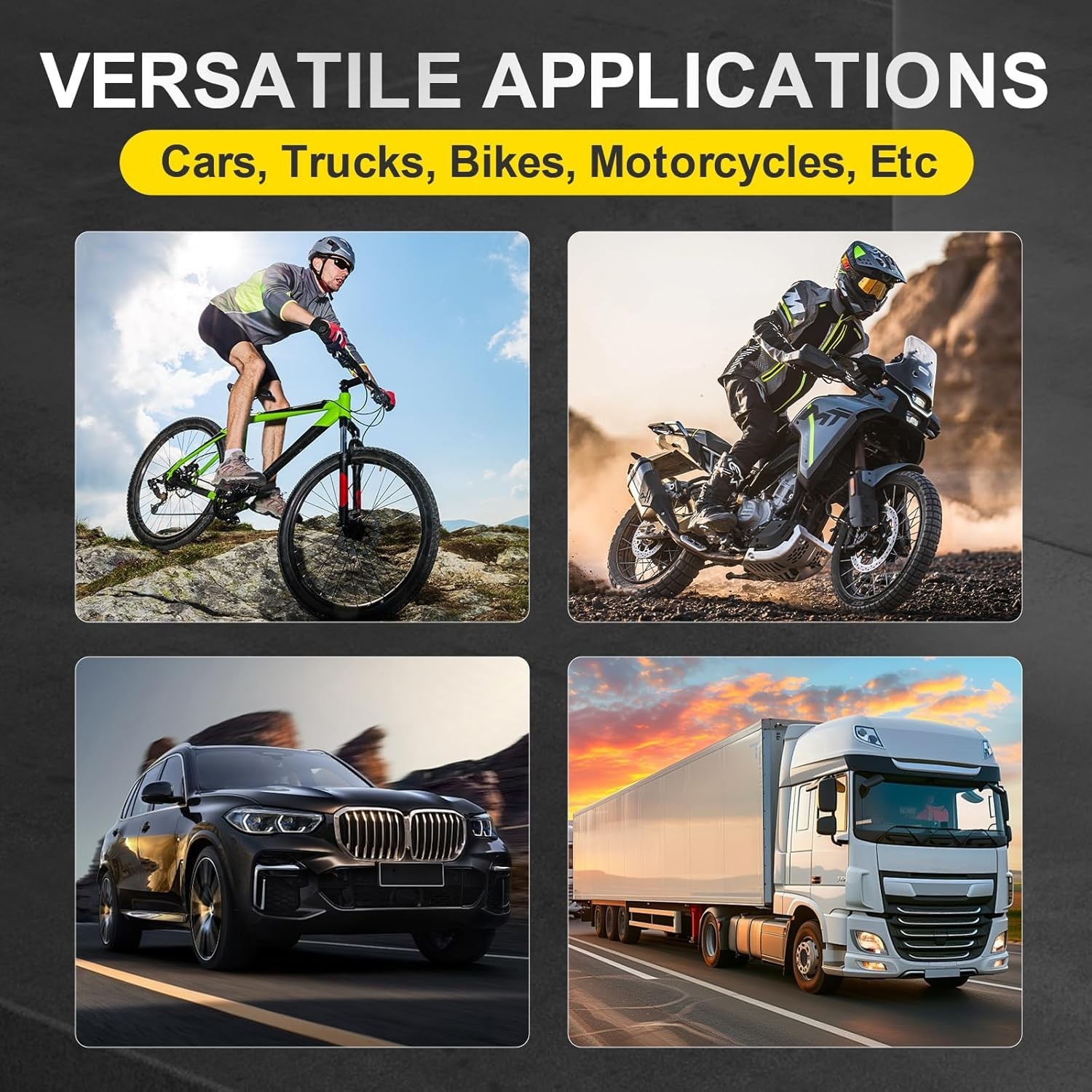 2-Pack Brass Tire Air Chuck, Locking Quick Connect Inflator Hose Adapter, No Lea