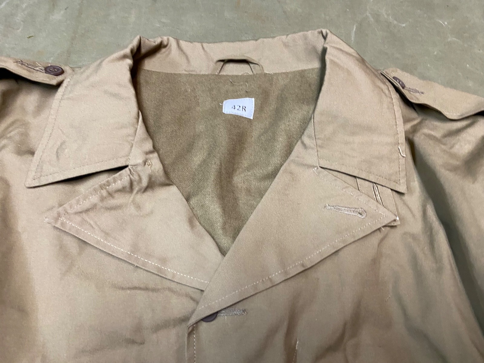 WWII US ARMY INFANTRY M1941 M41 SUMMER COMBAT FIELD JACKET-MEDIUM/LARGE 42R