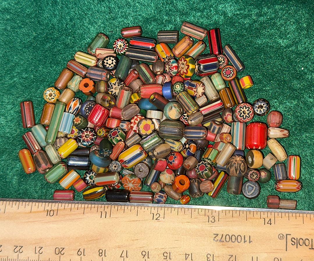 (15) Original Hudson's Bay Company Chevron Trade Beads Huron Indian Fur Trade