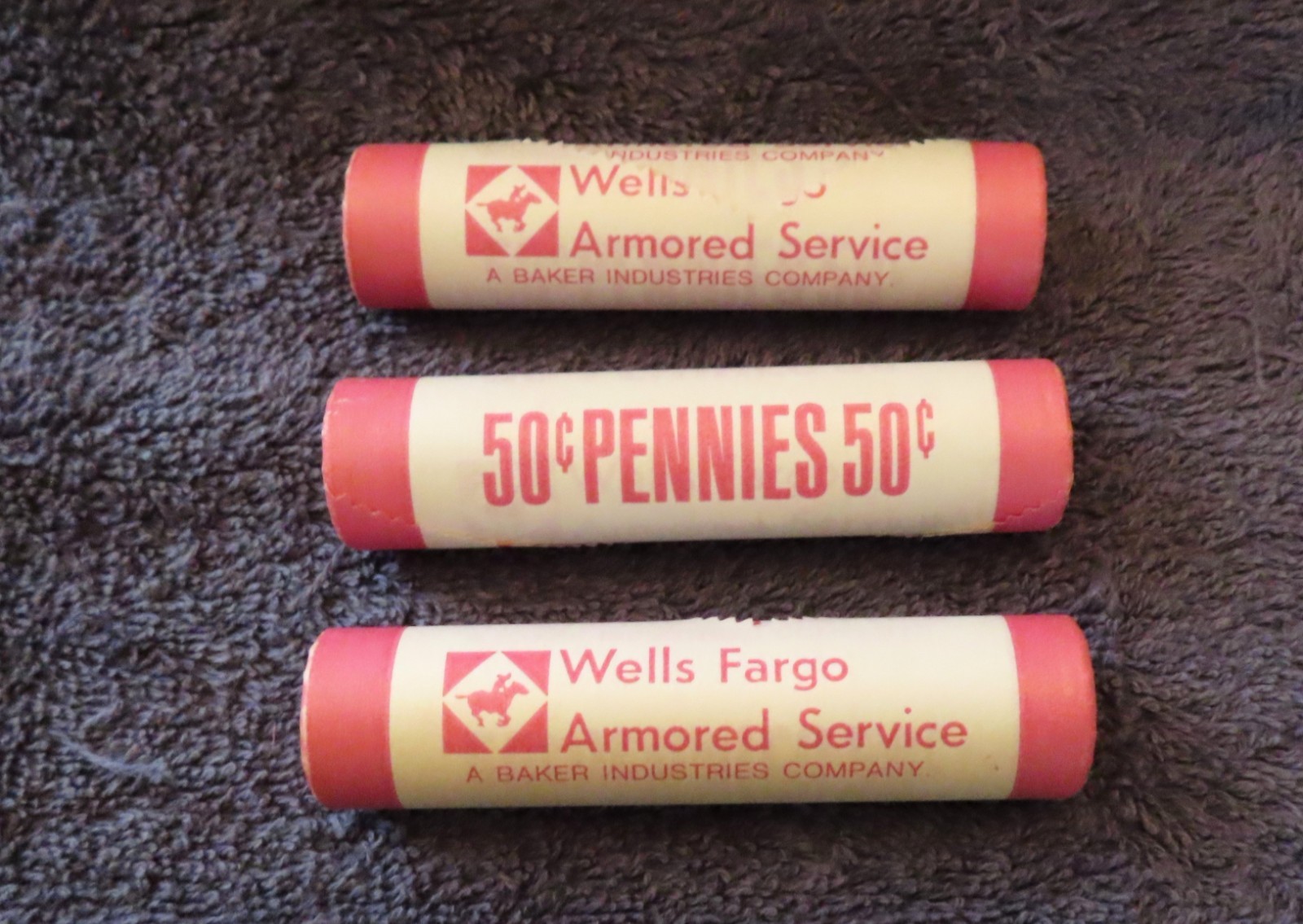 1980-P **Original Bank Wrapped** UNCIRCULATED LINCOLN CENT ROLL From WELLS FARGO