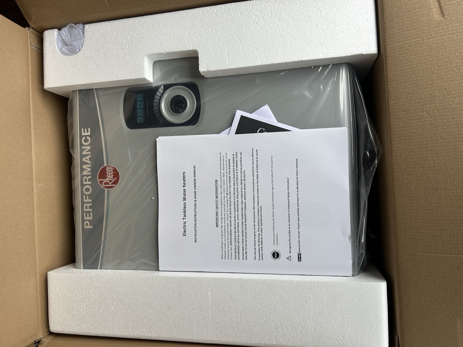 Rheem RETEX-27 Electric Tankless Water Heater