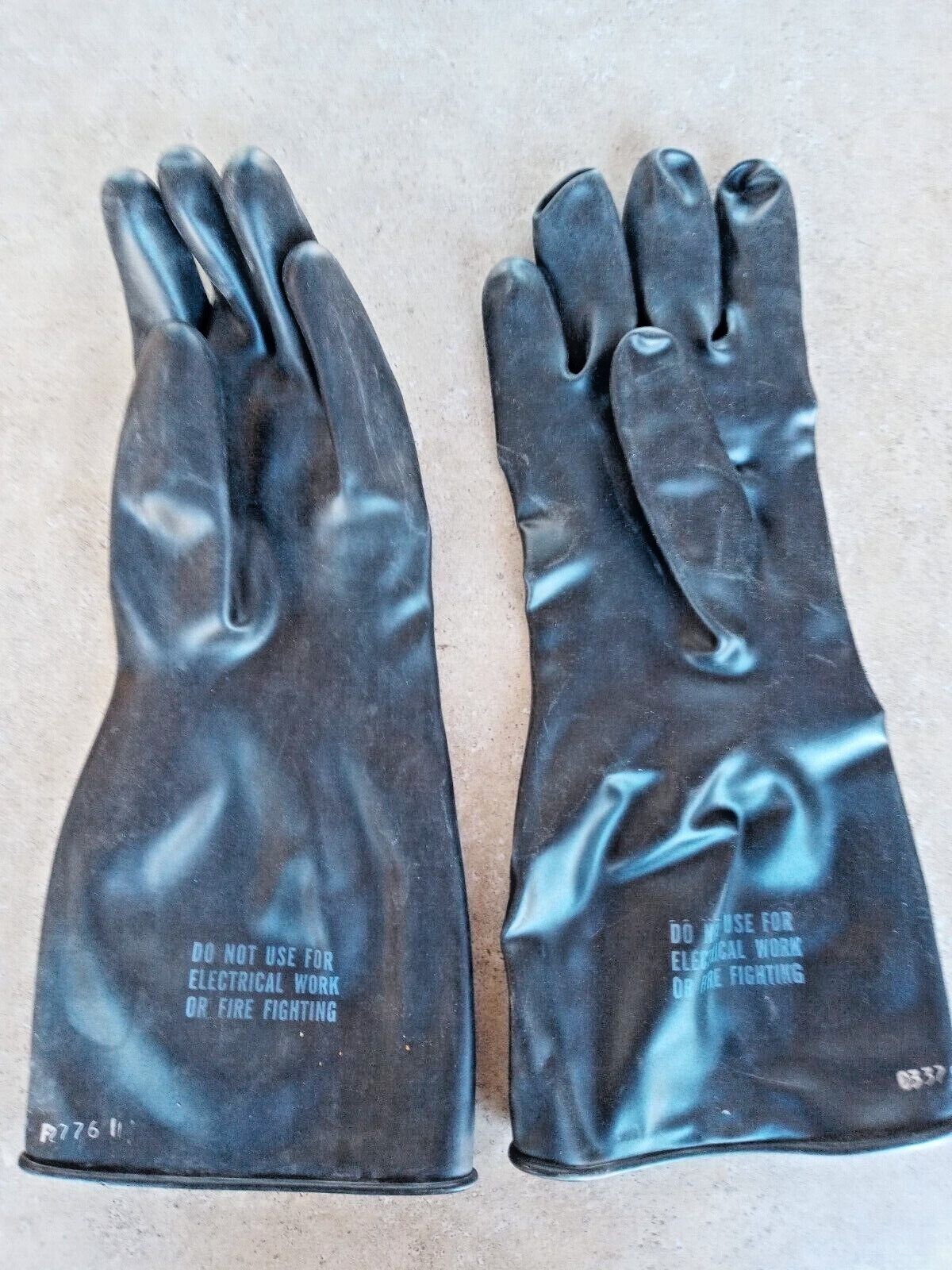 Mil-Spec 25mil Butyl Rubber Gloves NBC/Chem-Bio 14" Length w/Cotton Liners LARGE