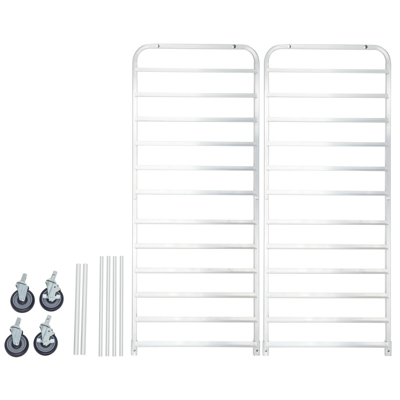 12 Pan Aluminum End Load Bakery Bun / Sheet Pan Speed Rack Unassembled