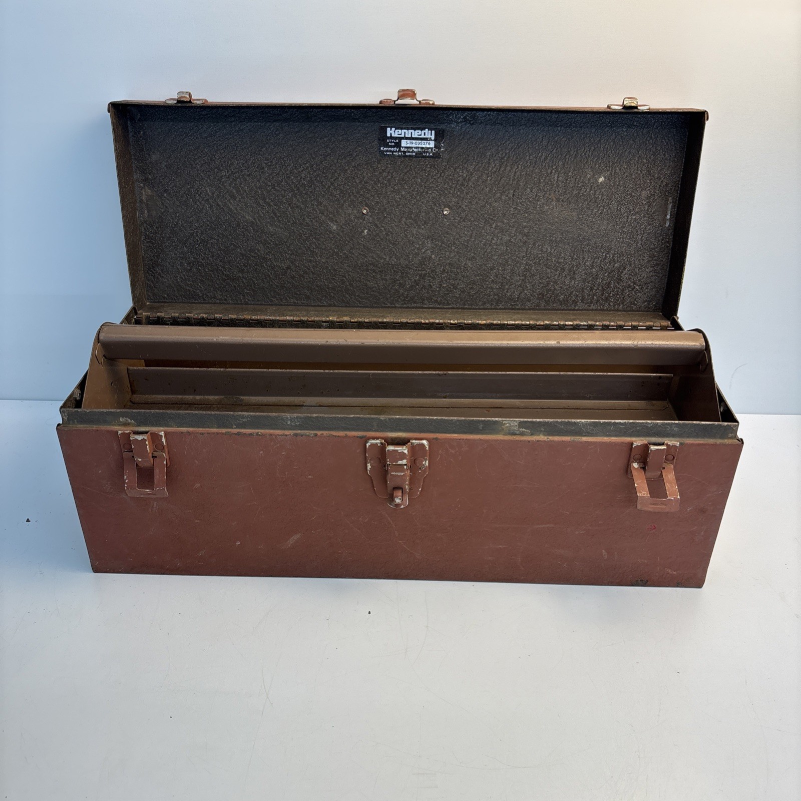 Vintage Kennedy S 19-035276 Metal Toolbox Chest Made in USA