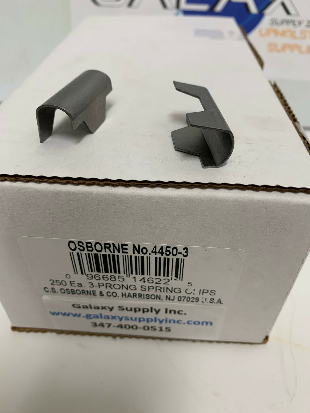 C.S. Osborne & Co. No.4450-3 Upholstery Spring Clips ------------ Box of 100 Pcs