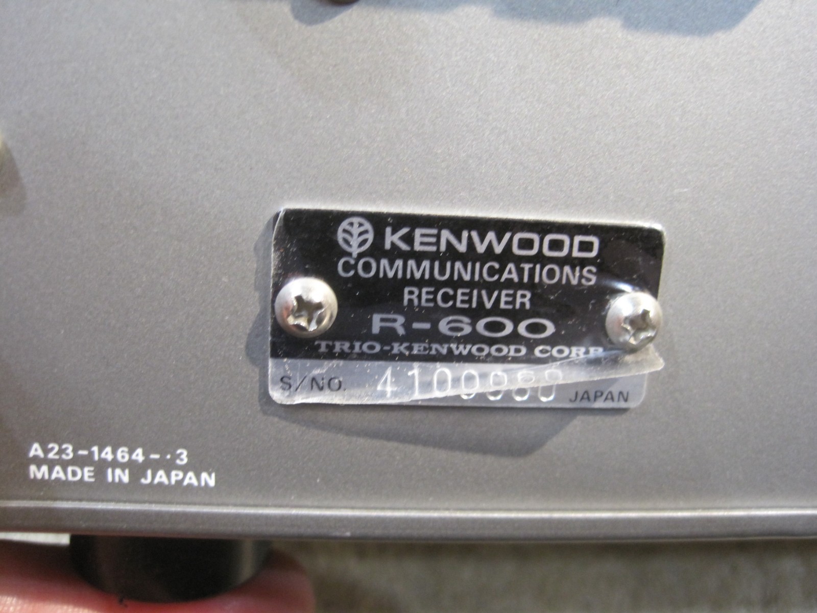 Kenwood Model R 600 Communications Receiver