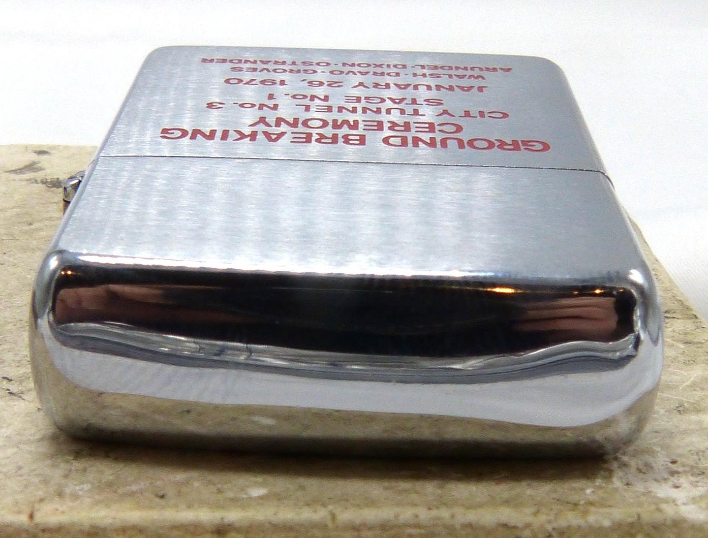 Vintage Unfired 1969 Zippo Lighter Ground Breaking NYC Water Tunnel No 3 1970