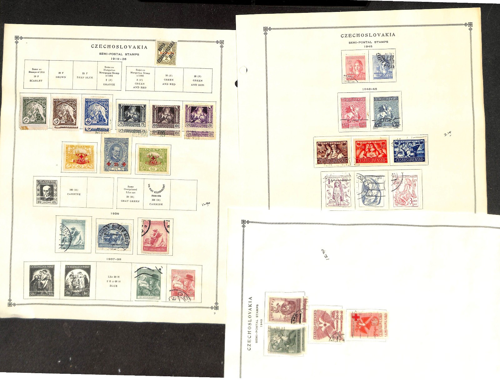 Czechoslovakia Stamp Collection on 50 Scott International Pages, 1918-1967 (BB)