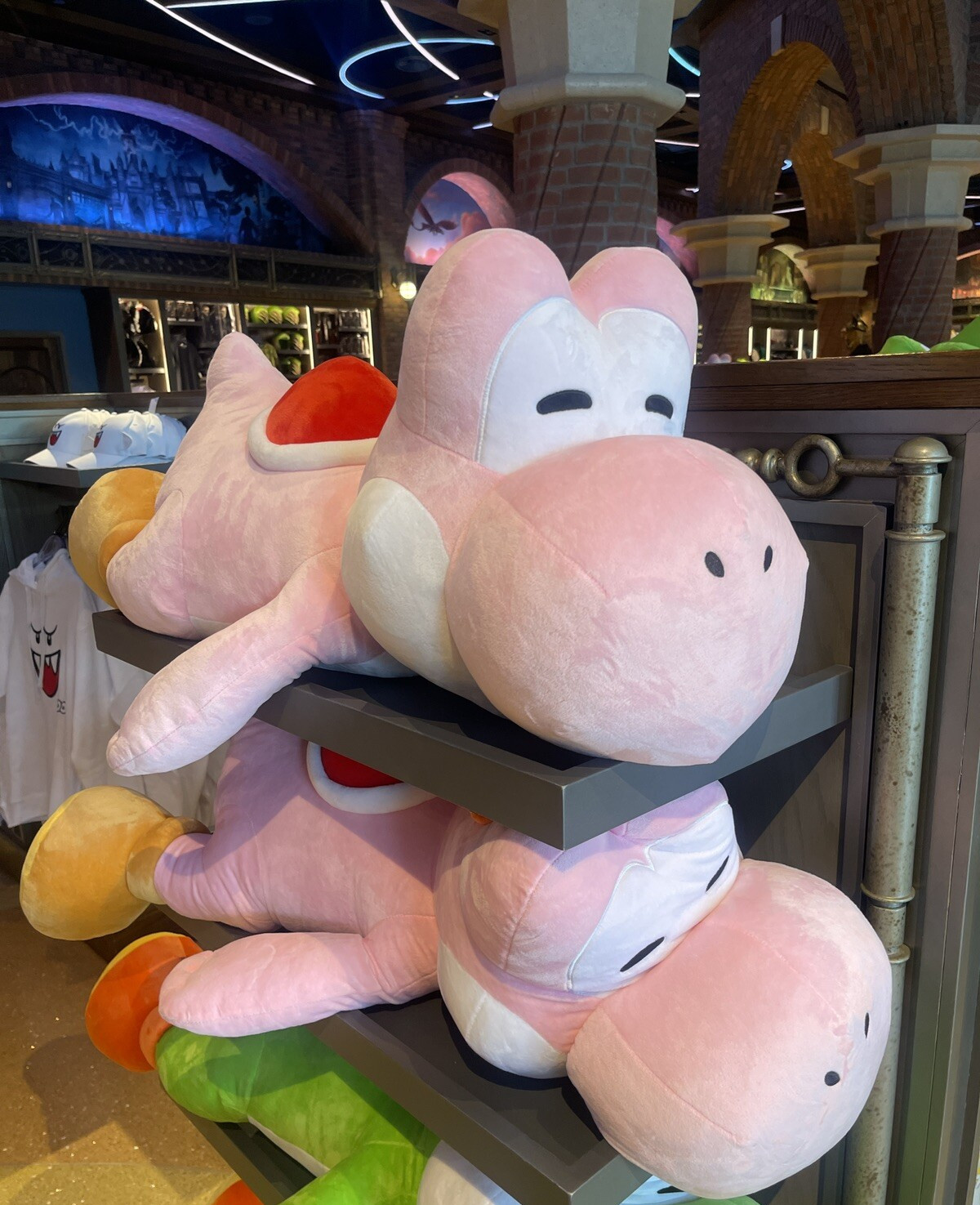 Universal Epic Universe Nintendo Giant Yoshi Cuddle Buddy Pillow Plush Pink