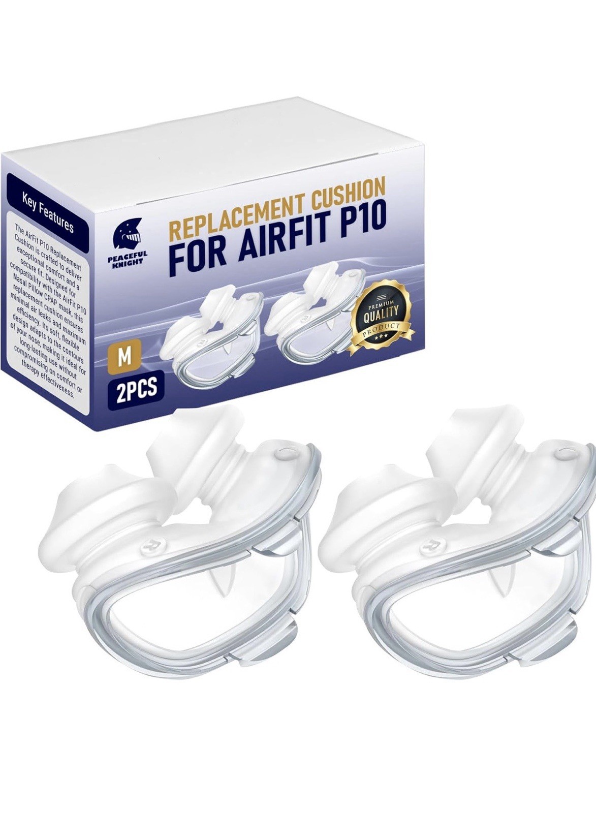 Restful Night Replacement Nasal Pillow Cushion for ResMed AirFit P10 – Medium