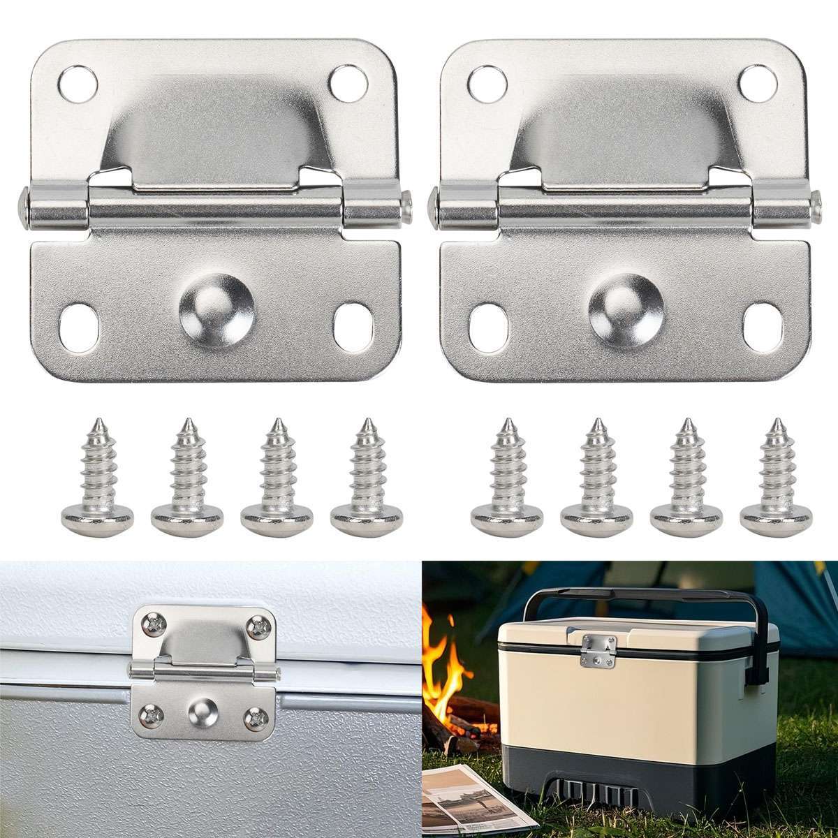 1-4 Pack Replacement Coleman Cooler Hinges For Cooler Stainless Steel Hinge Part