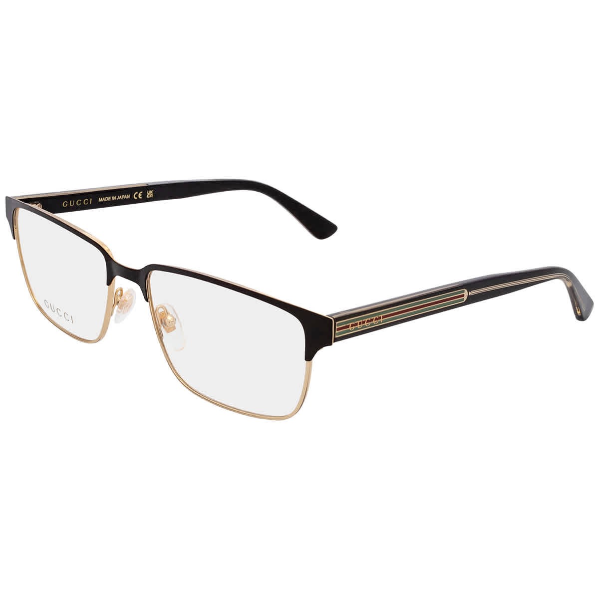 Gucci Demo Rectangular Men's Eyeglasses GG0383O 004 58 GG0383O 004 58