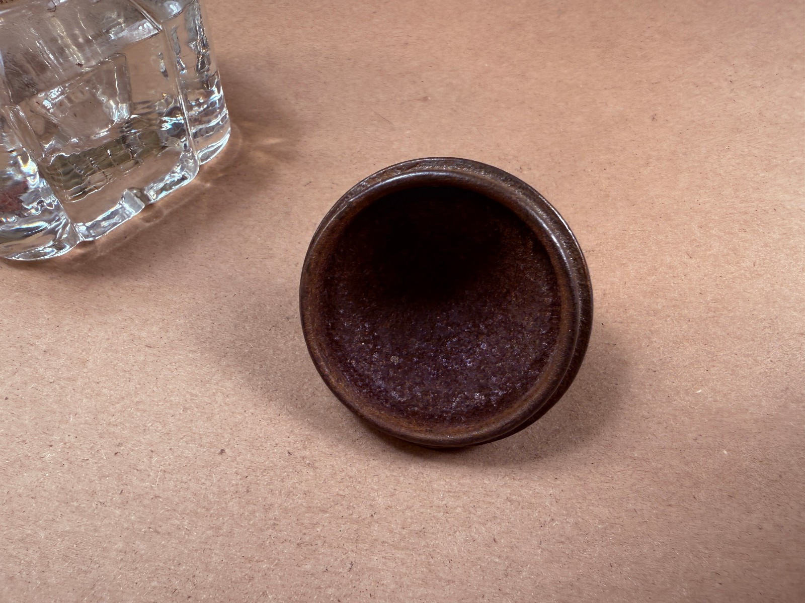 Antique Victorian Cast Iron Inkwell and Pen Holder with Glass Inkwell