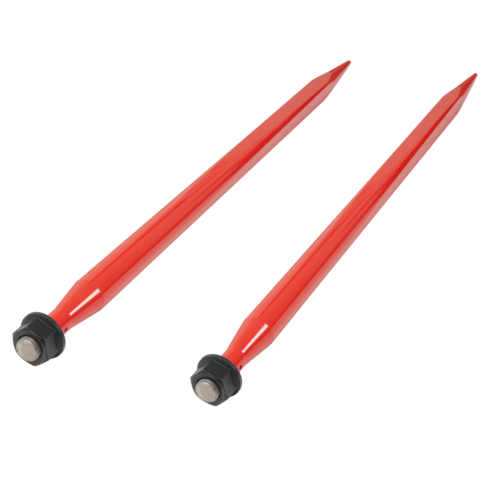 2Pcs Hay Bale Spear 49" 4500 lbs Quick Attach Spike Fork for Tractors Loaders
