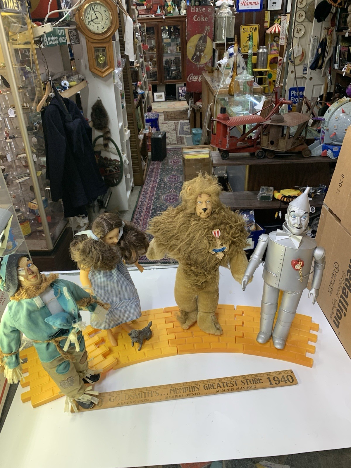 4 Wizard of Oz dolls 1987 14" Dorothy Lion Tin man Scarecrow Hamilton Gifts