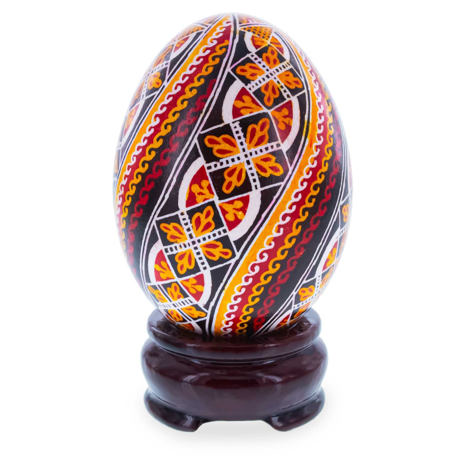 Mahogany Wood Egg Stand Holder Display 0.9 Inches