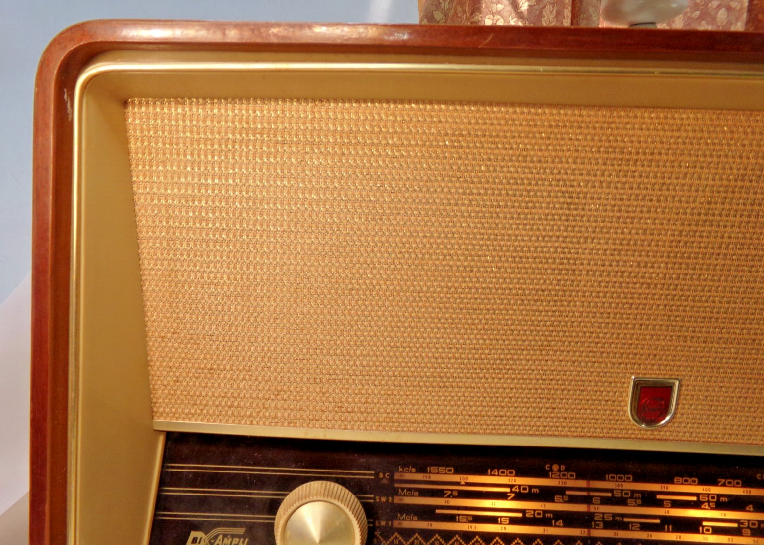 WORKS Norelco Radio Bi-Ampli Made in Holland B5X98A HUGE 21.25" x 13.25" x 8.5"