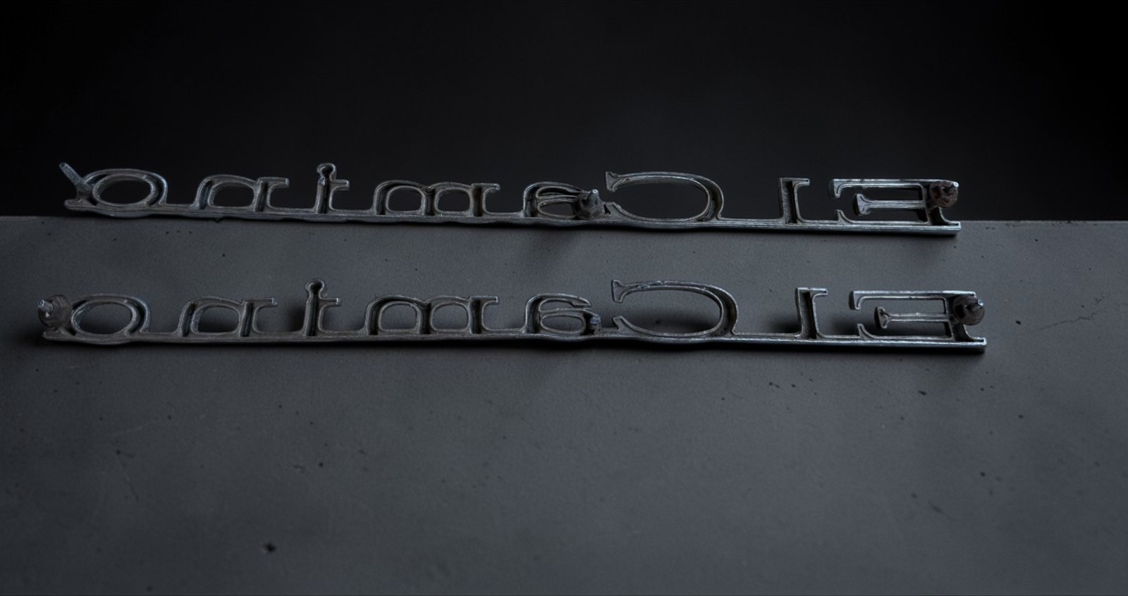 1971-1975 Chevrolet El Camino Fender Emblems Pair GM 328992 12-7/8" Original