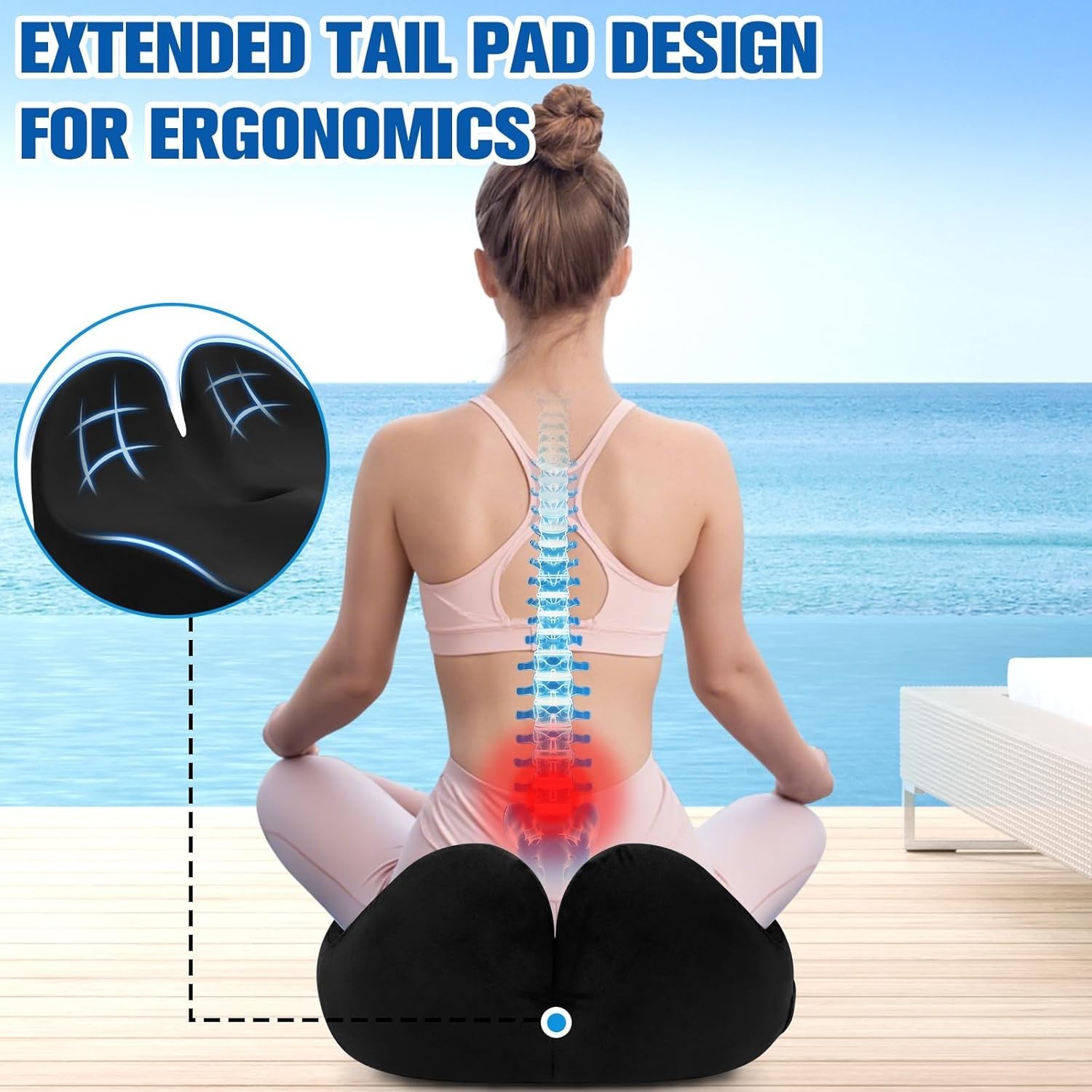 Cushion Lab Patented Pressure Relief Seat Cushion for Long Sitting Hours