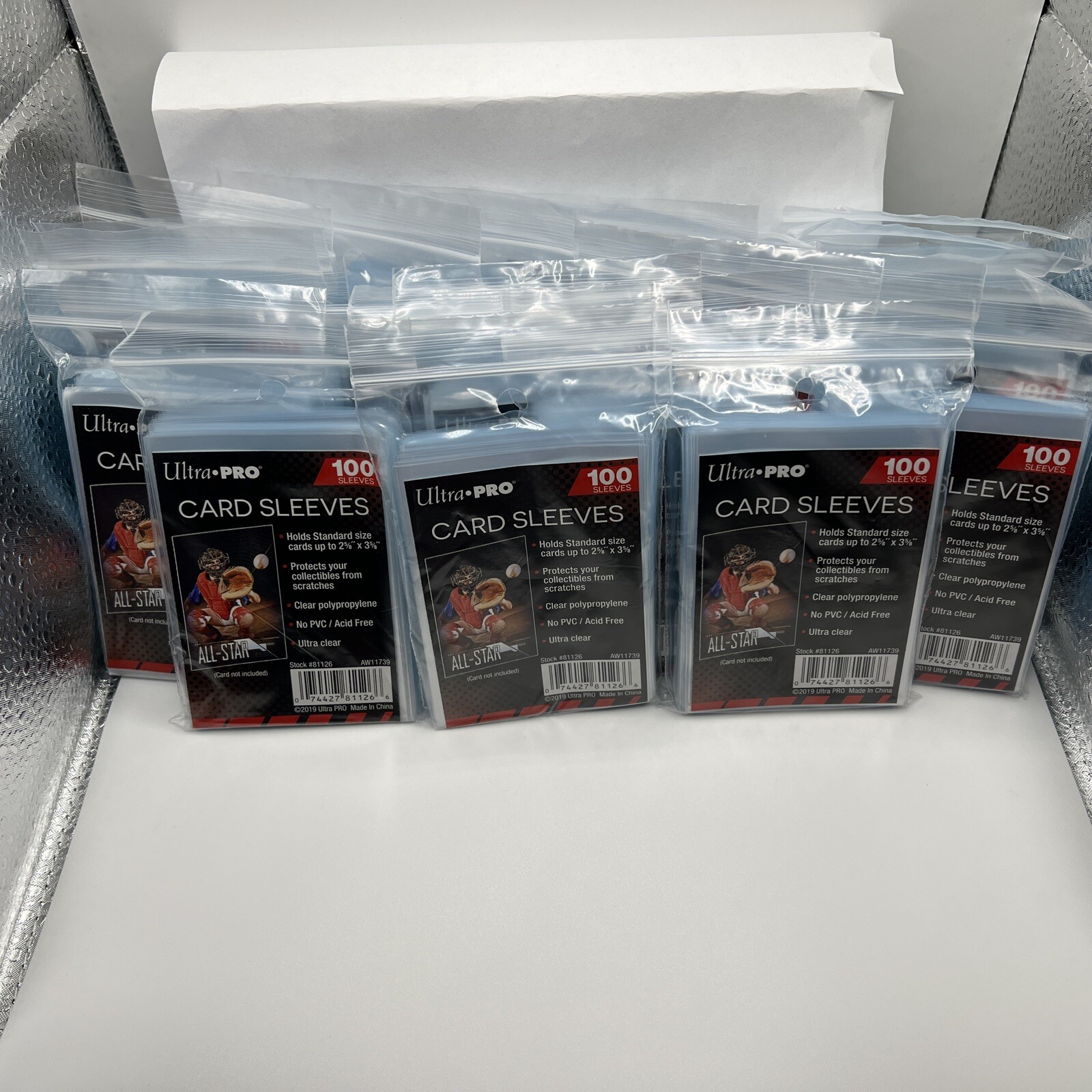 Ultra Pro Penny Card Soft Sleeves 25 Packs of 100 for Standard Cards, 2500 Total