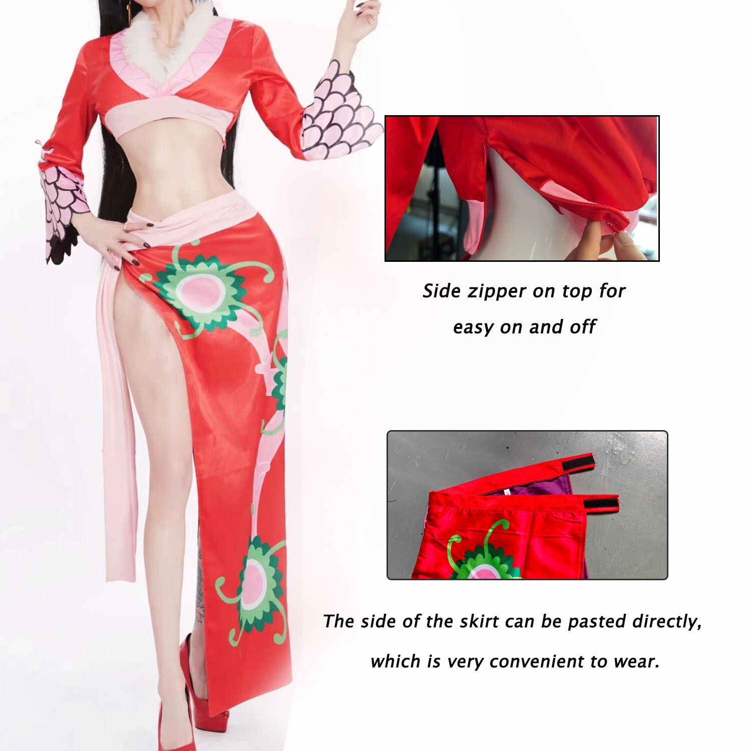 One Piece Boa Hancock Cosplay Kimono Costume kimono empress queen Japanese suit