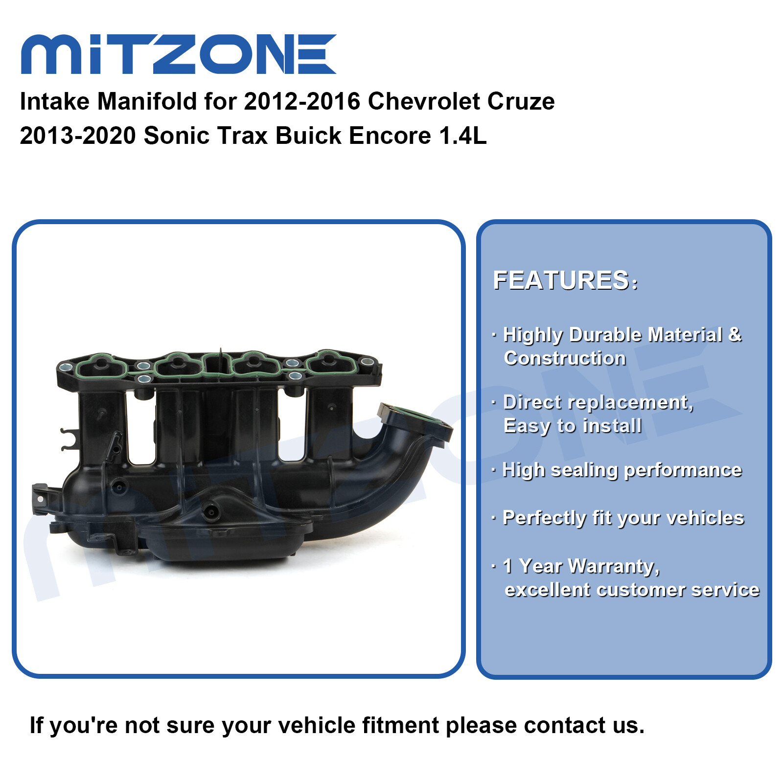 Intake Manifold for 2012-16 Chevy Cruze 13-20 Sonic Trax Buick Encore 1.4L Turbo