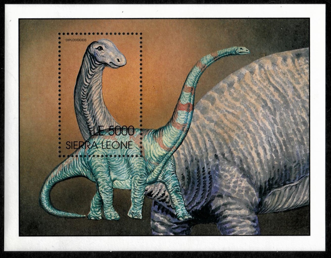 Sierra Leone 2002 - Dinosaurs - Souvenir Stamp Sheet - Scott #2485B - MNH