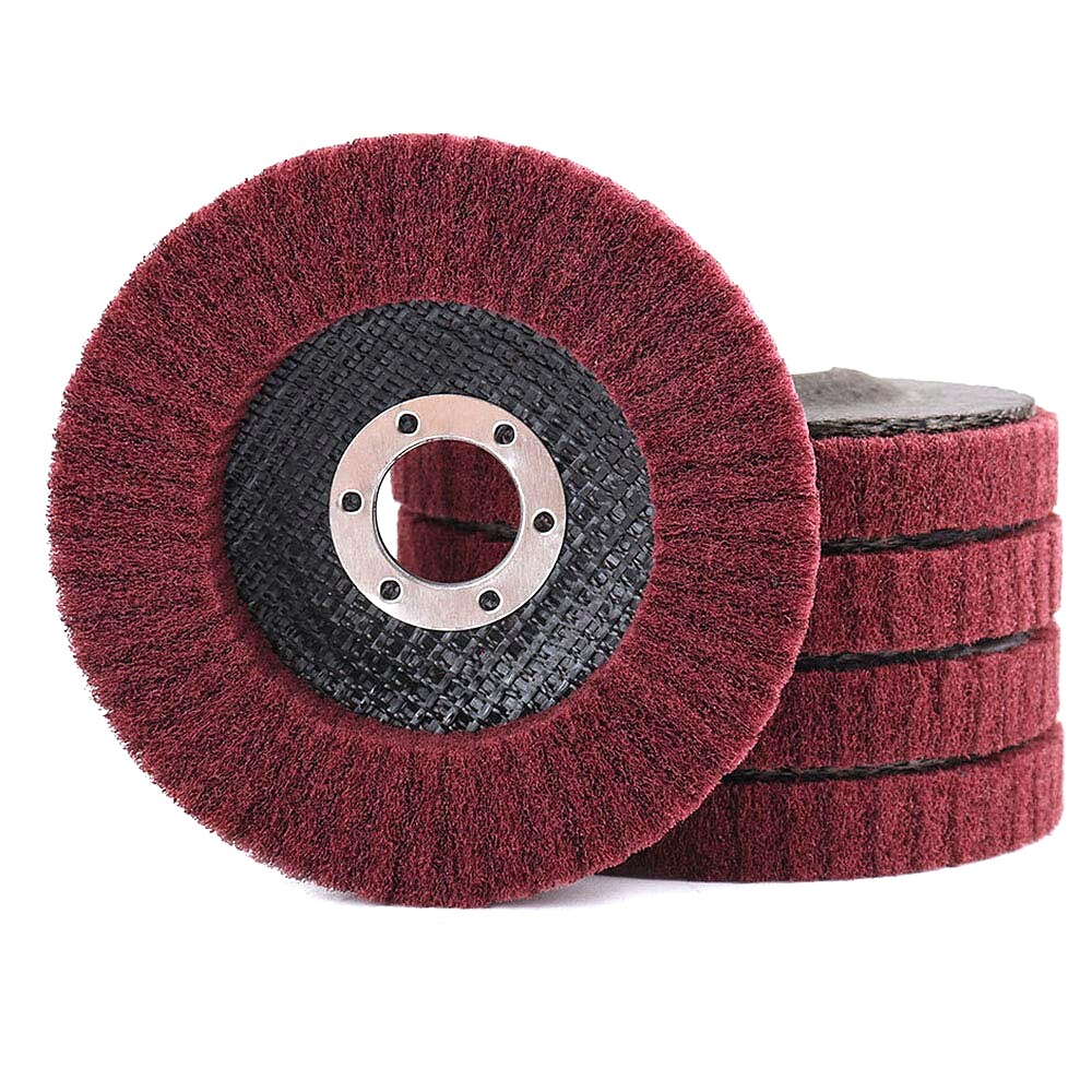 5Pcs 4-1/2" 320 Grit Polishing Grinding Buffing Wheel Flap Discs Angle Grinder