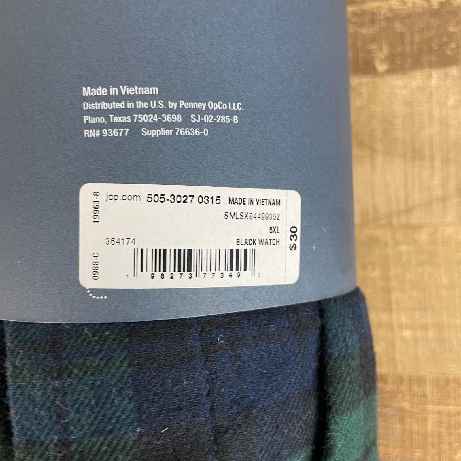 NEW St Johns Bay Mens Flannel Sleep Pants Pajama Pants 5XL Blue Green Blackwatch