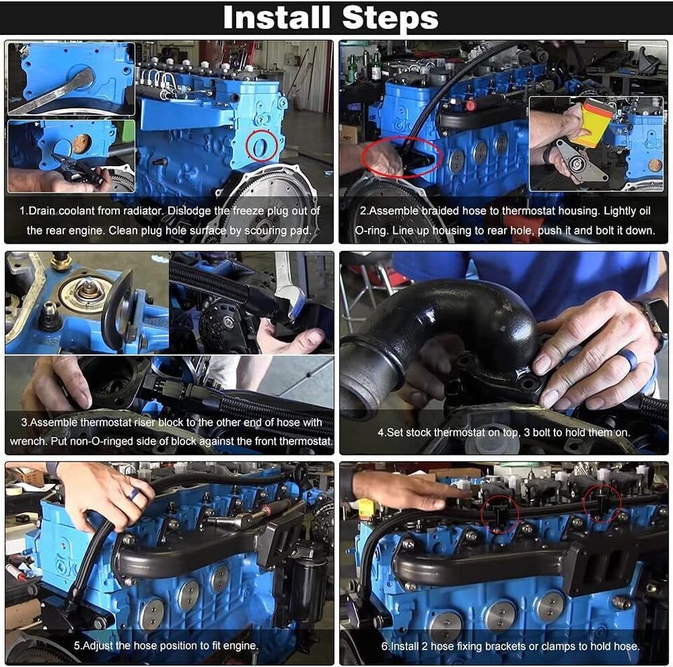 New Freeze Coolant Bypass Kit for 03-07 Dodge Ram 5.9L/2007.5-2018 Cummins 6.7L