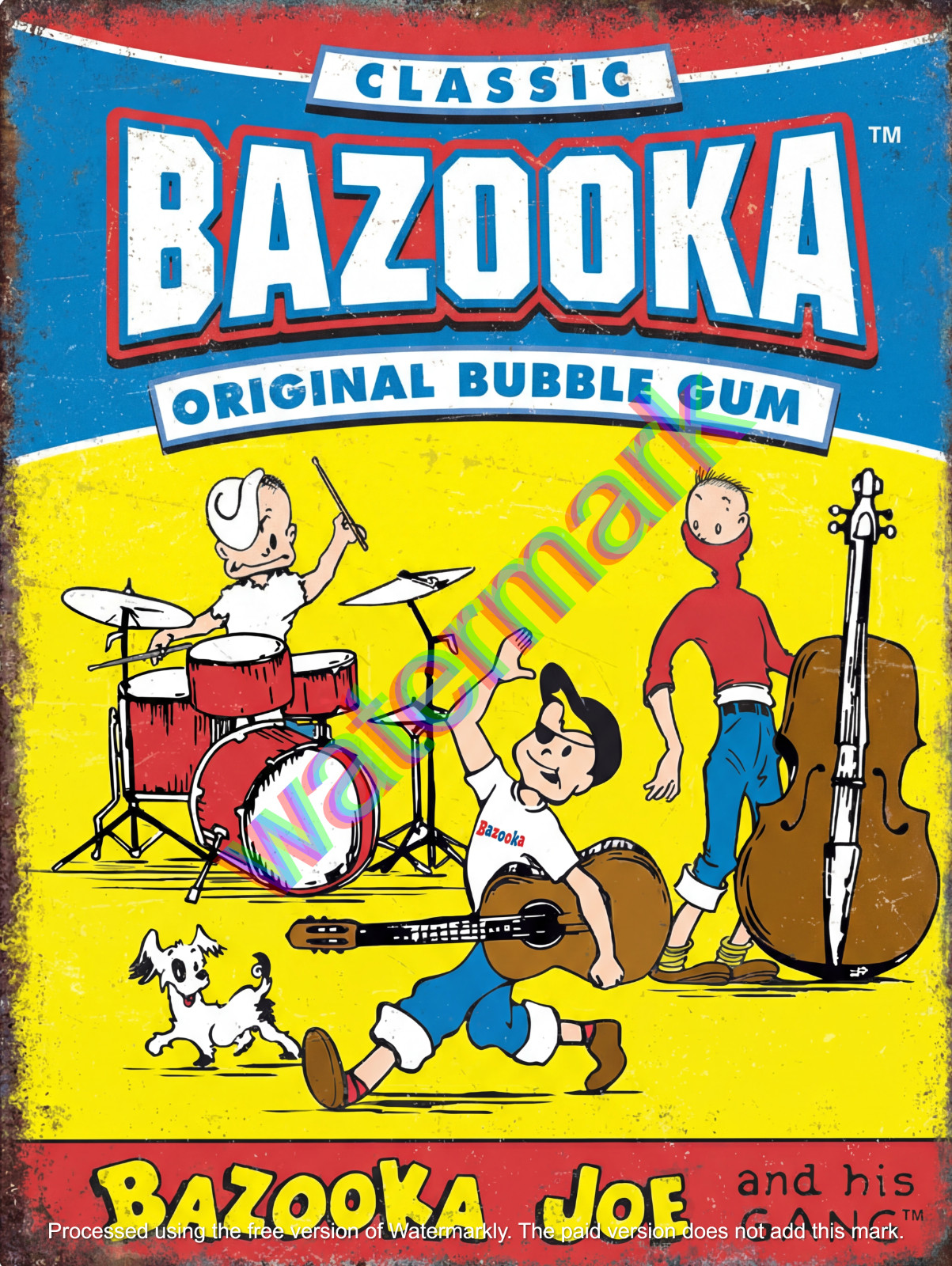 Classic Bazooka Origanal Bubble Gum  Metal Sign 9" x 12" or 12" x 16"