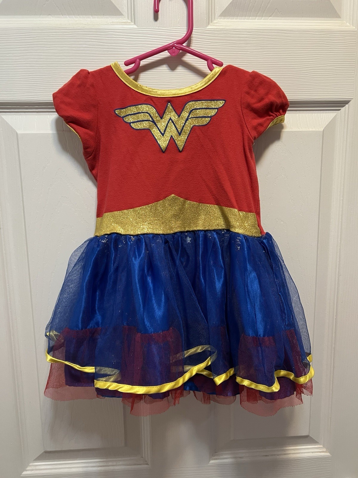 Wonder Woman Kids Dress Costume with Tutu Skirt Toddler 3T Halloween Superhero