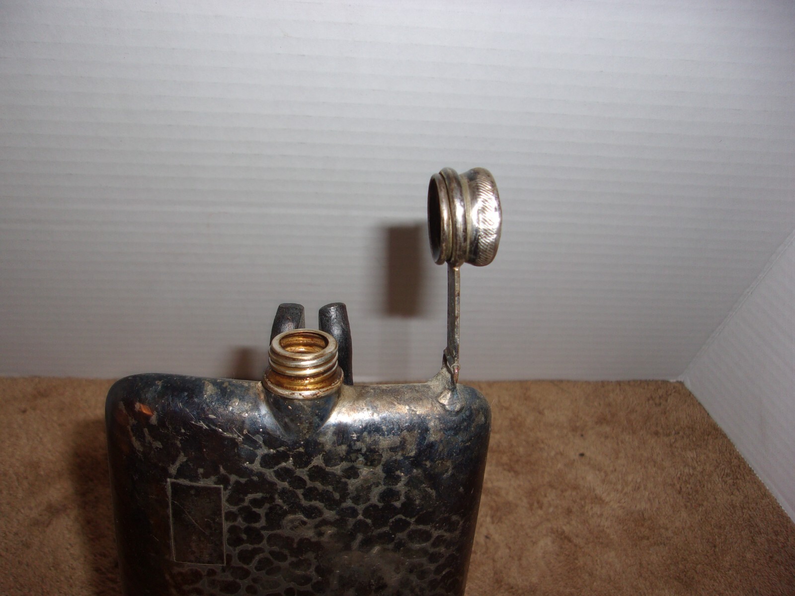 Apollo Silver Co. Hammered Hip Flask early 1900s